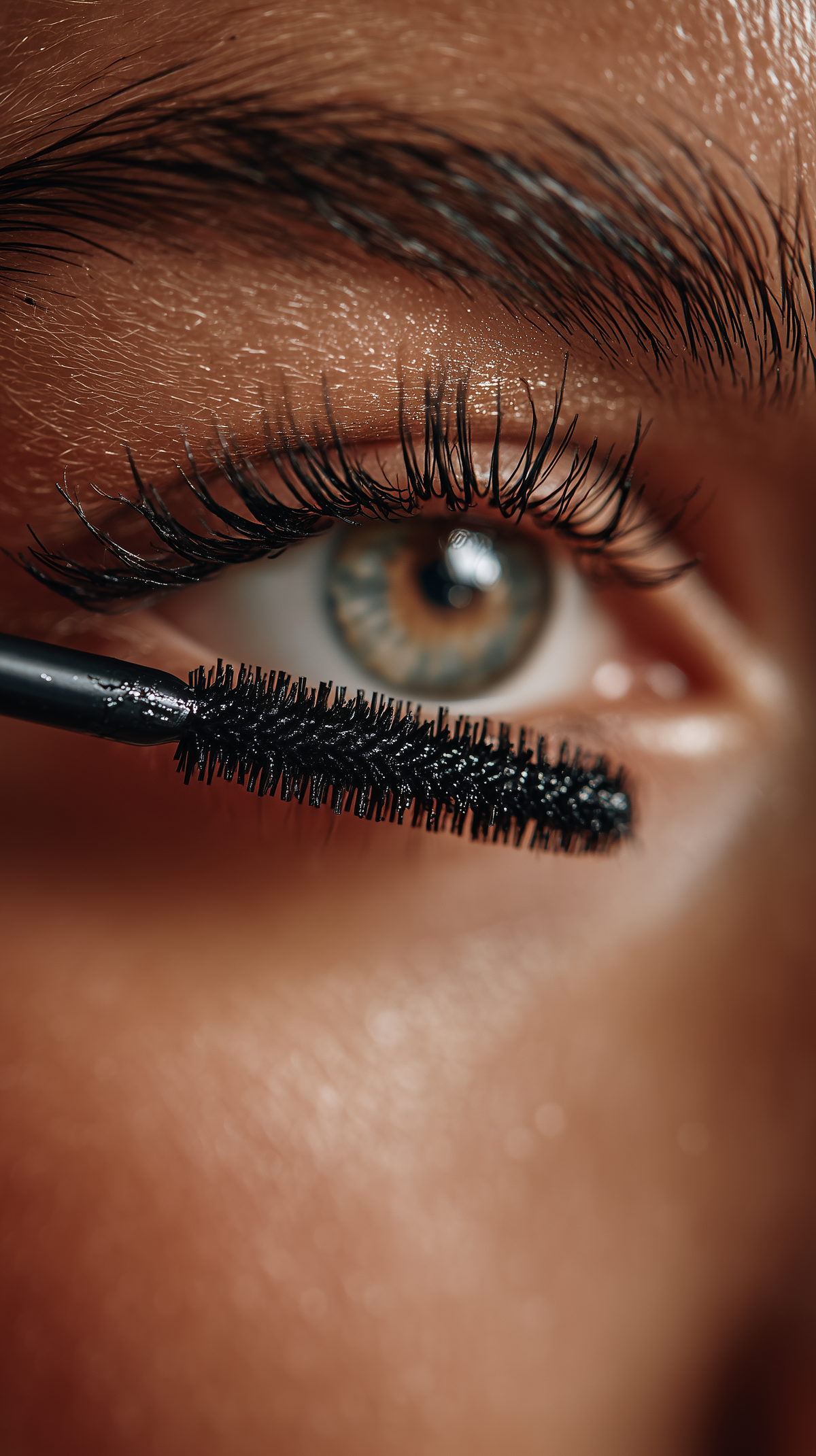 Lash & Brow Serum applicator being used on eyelashes